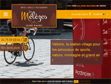 Tablet Screenshot of hotel-les-melezes.com